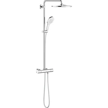 Vodovodní baterie GROHE Rainshower SmartActive 310 - Sprchový systém s termostatem na zeď, bílá/chrom 26647LS0