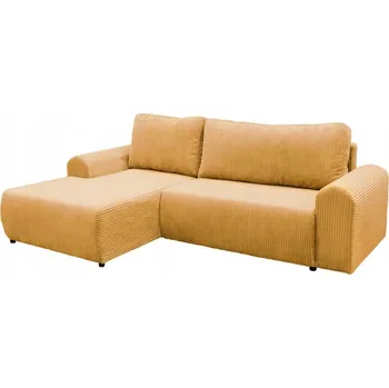 Sedací souprava Rohová sedací souprava s rozkladem a úložným prostorem Velina Roh L - hořčicová