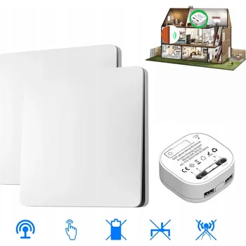 vypínač 2 Bezdrátové vypínače světla + 1 rádiový přijímač