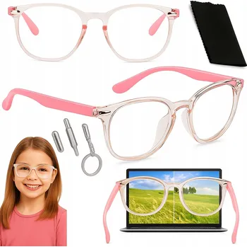 Počítačové brýle BRÝLE PRO DÍVKU K POČÍTAČI DO ŠKOLY S FILTREM MODRÉHO SVĚTLA BEZ DIOPTRIÍ ==