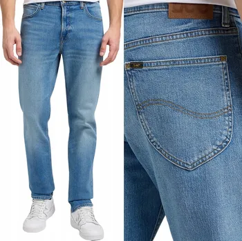 Pánské džíny Lee WEST Vintage Wear DŽÍNY VOLNÉ ROVNÉ PÁNSKÉ JEANS KALHOTY W34 L32