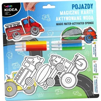 kreativní sada Magické karty aktivované vodou Vozidla Kidea kreativní sada DIY