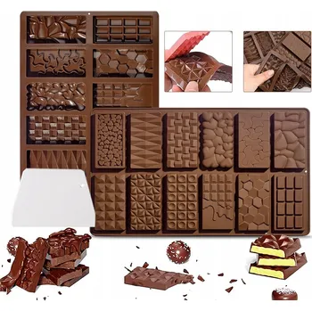 Forma na pečení 2x Silikonová FORMA na DUBAJSKOU ČOKOLÁDU, forma tabulka 27,4 x 17 cm