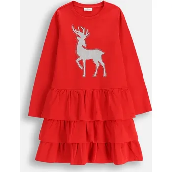 Dámské šaty Šaty pro dívku Tylové Vánoční Červené 152 Coccodrillo ZC5