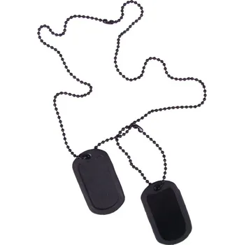 Vojenské psí známky ID známka US dog tags Černá