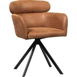 Koňakově hnědé čalouněné jídelní křeslo s područkami Fenne – WOOOD ID_1823046