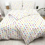 Krepové povlečení Puntíky malé Zapínání: zip, Velikost polštáře: 50x70, Velikost přikrývky: 140x200