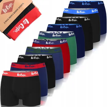 Boxerky Lee Cooper Pánské boxerky Bavlna Logo Barevné 10 kusů BM11 Velikost XXL