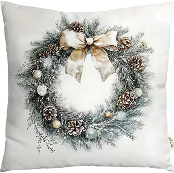 Bytový textil DARRÉ Povlak na polštářek 40 x 40 cm Vánoční věnec