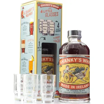 Likér Shanky's Whip 33% 0,7l (dárkové balení 4 skleničky)