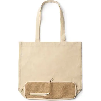 Nákupní taška Bavlněná taška Raku 35 x 39 cm skládací - smetanová potisk bavlny