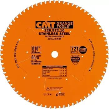 Pilový kotouč Pilový kotouč na nerez ocel - D254x2,2 d15,8 Z72 HW, - C22657210, CMT XTreme