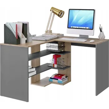 Psací stůl Rohový psací stůl Kondela 120 x 120 x 75,4 cm dub artisan, grafit