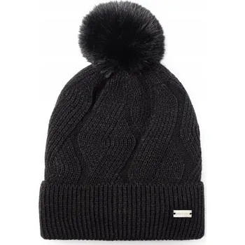 Podprsenka Dámská zimní Čepice PUCCINI s bambulkou, pletená, černá CZ2413-1