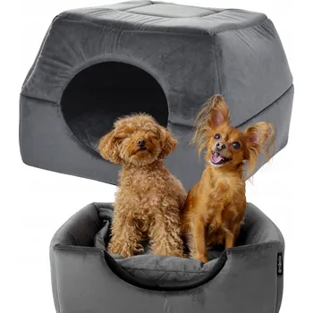 Pelíšek pro psa Pelíšek pro psa kočku 2 v 1, domeček 48x48 cm, protiskluzový