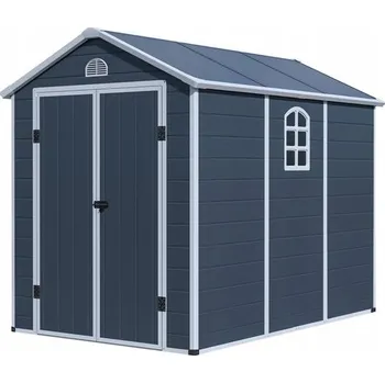 Zahradní domek G21 Boston 670 - 241 x 278 cm, plast, šedá