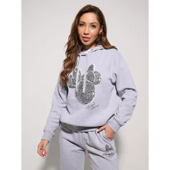 Dámská mikina Sinsay - Mikina s kapucí Minnie Mouse - šedá - 379FG-09M - 379FG-09M-XS