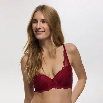 Podprsenka Reserved - Krajková push-up podprsenka - červená - 239EZ-33X - 239EZ-33X-75C