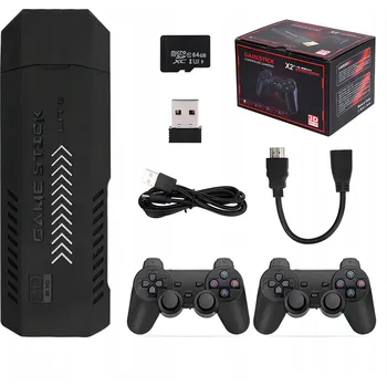Herní konzole RETRO HERNÍ KONZOLE X2 STICK RETRO GAME 35000 Her, 2 Ovladače, 30 Emulátorů, 64 GB