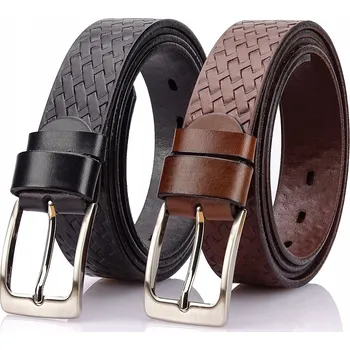 Opasek Sada Pánských Kožených Opasků ČERNÝ a HNĚDÝ 150CM