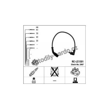 Zapalovací kabel Sada kabelů pro zapalování NGK RC-LC1301 - LANCIA