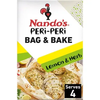 Koření Nando's pálivé peri-peri koření s příchutí citronu a bylinek + pečicí sáček 20 g