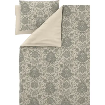 Povlečení LIVARNO® Saténové ložní povlečení, 220 x 240 cm, 70 x 90 cm (krémová/šedá)