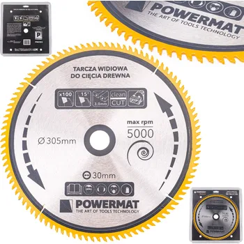 Pilový kotouč Powermat PM0903, Pilový kotouč pro dřevo a plasty | 305 mm