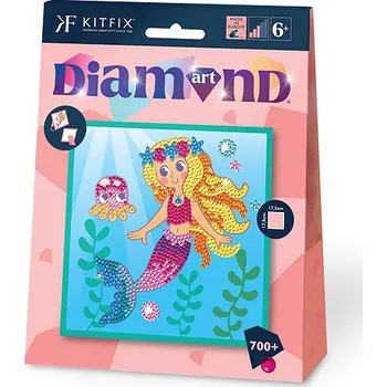 Diamantové malování Kitfix Diamantové malování Junior - Malá mořská víla 6+