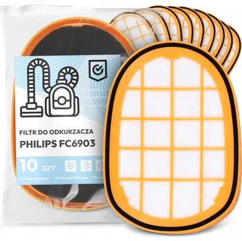 Filtr do vysavače 10x FILTR do VYSAVAČE Philips FC6903 Vzduchový Pěnový Silný FILTRY EM-W