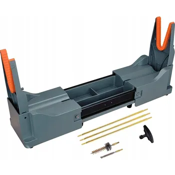 Čištění zbraně Puškařský stojan pro čištění zbraní, montáž optiky, vytěrák 223, stabilní