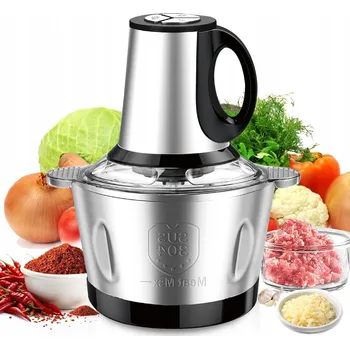 Kuchyňský mlýnek MULTIFUNKČNÍ ELEKTRICKÝ SEKÁČEK POTRAVIN NA MASO, CIBULI A ZELENINY
