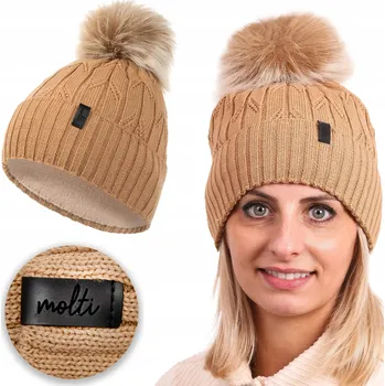 Čepice Molti zimní čepice beanie hnědá