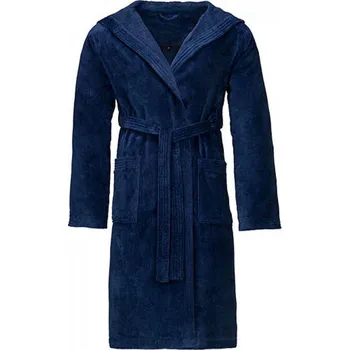 Pánský župan Vossen Velurový župan Texas s kapucí – pro muže i ženy Barva: modrá tmavá, Velikost: S XF400