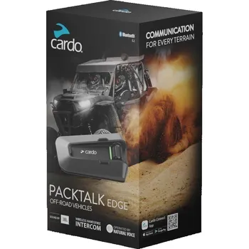 Interkom na motorku Interkom Cardo Packtalk Edge Single JBL – sada pro 1 helmu