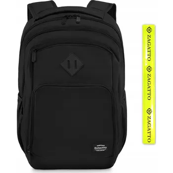 Městský batoh Velký černý pánský sportovní školní batoh s přihrádkou na 17" notebook ZAGATTO