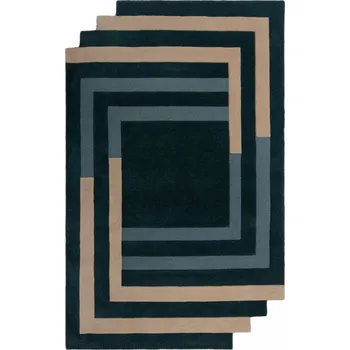 Hans Home Ručně všívaný kusový koberec Abstract Labyrinth Shaped Green/Blue - 120x180 - doprava zdarma