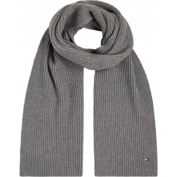 Šála -41% TOMMY HILFIGER PÁNSKÁ ŠÁLA ESSENTIAL FLAG KNITTED ŠEDÁ