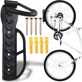 Věšák Nástěnný držák na kolo 18 kg černý