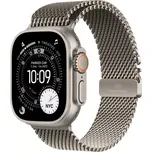 Apple Watch Ultra 3 GPS + Cellular 49mm Přírodní titan s přírodním titanovým milánským tahem - L