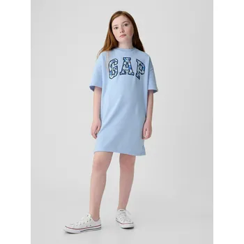 Dívčí šaty GAP Dívčí Dětské šaty s logem oversize GAP Modrá 128/134 (2352425)