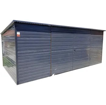 Přístřešek na auto 9T. Plechová garáž 6 x 4 m TRENDY