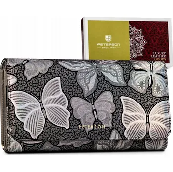 Peterson dámská peněženka z přírodní kůže šedá