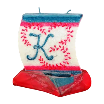 Svíčka Svíčka LOĎKA S PÍSMENEM K