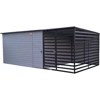 Zahradní domek 52B.Zahradní domek ( kotec pro psy ) 7×3 7 x 3 m RAL7035