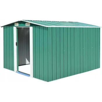 Zahradní domek Kůlna domek, 257 x 298 x 178 cm, kovový, zelený