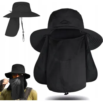 Klobouk KLOBOUK SE ŠIROKÝM KREMPOU UV OCHRANA NA OBLIČEJ A KRK S NASTAVENÍM