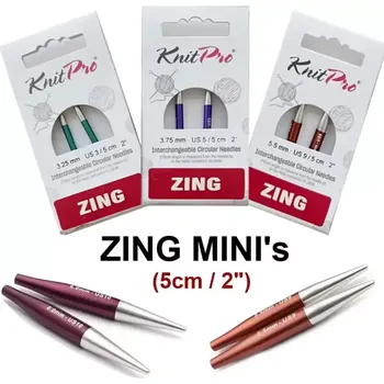 Jehlice KnitPro Zing vyměnné kruhové jehlice 5Cm (Special IC Interchangeable Needles)