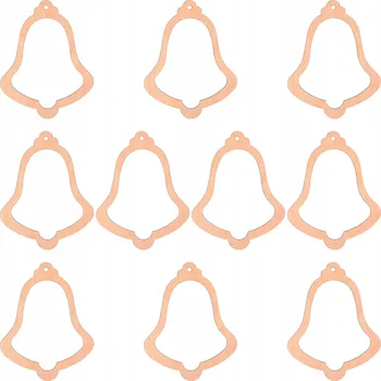 Vánoční dekorace Ozdoba na vánoční stromeček Zvonek dřevěný na stromeček k dekoraci balení 10 kusů