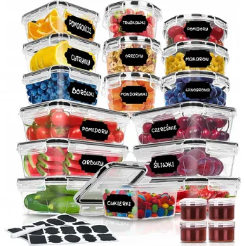 Dóza na potraviny Nádoba na potraviny sada 20 ks, vhodné do mrazáku i myčky